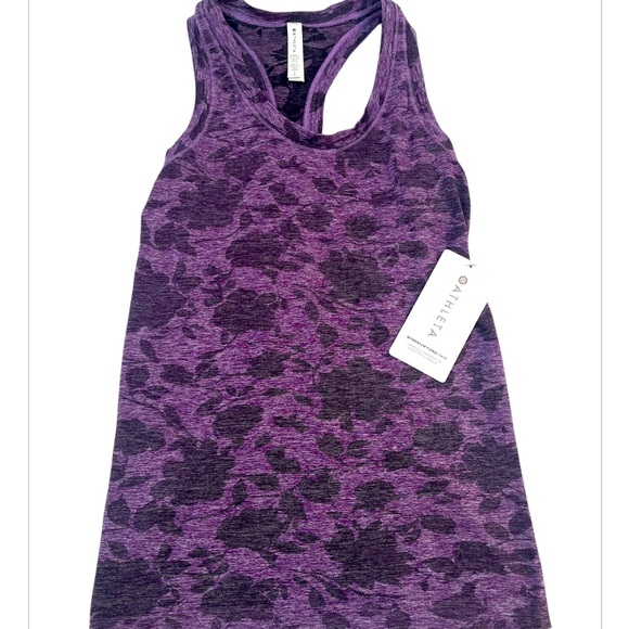 Athleta Momentum Floral Tank Wandering Floral Basalt Violet S NWT - Picture 6 of 11
